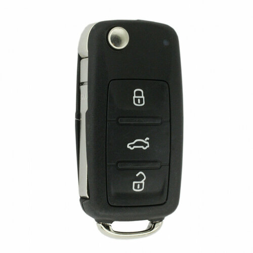 Дистанционный ключ VW три кнопки. ID48 433MHz номер 5K0 837 202 D qcontro 5k0 837 202 aj flip remote car key fob 434mhz can id48 for vw volkswagen touareg beetle golf jetta 2011 20125k0837202aj