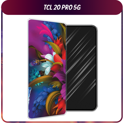 Силиконовый чехол на TCL 20 Pro 5G / ТСЛ 20 Про 5G Фантастические цветы силиконовый чехол на tcl 20 pro 5g тсл 20 про 5g космос 16