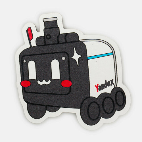 Магнит Робот-доставщик Яндекса смущённый 190₽