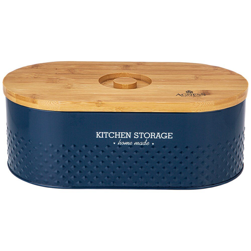 Хлебница agness 338х18х12 см dark blue