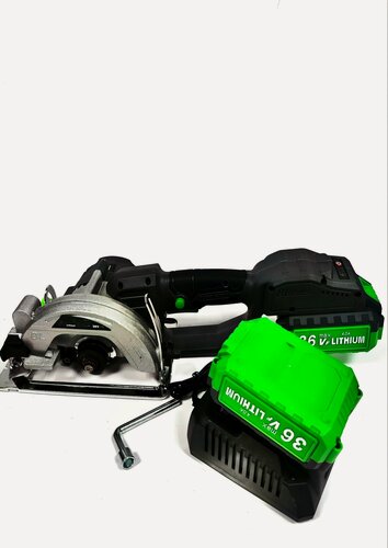 Изображение товара Циркулярная пила бесщеточная аккумуляторная, 125 мм, 2 АКБ 36В, 11000 об/мин, 0 - 45 градусов, FANG TOOLS