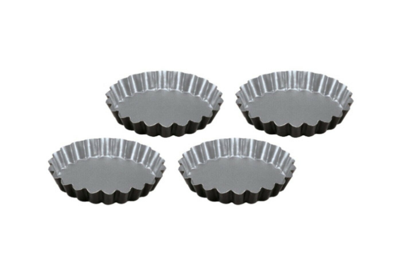 Набор форм для выпечки тарталеток Guardini Silver Elegance, диаметром 12 см, 4 шт