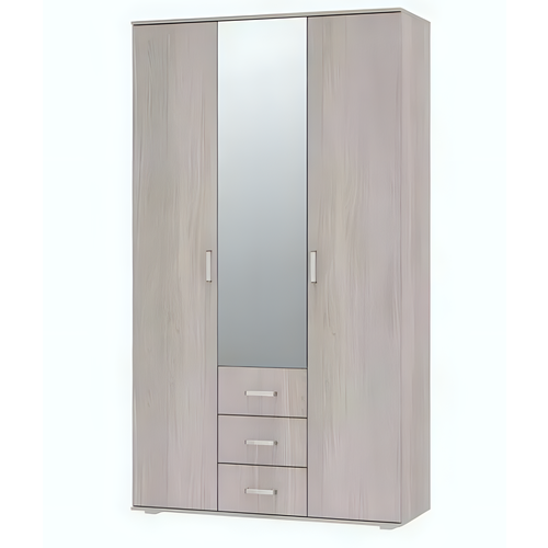 Шкаф трехдверный для одежды Белла ЛДСП бежевый 1202x212x474 см 23401₽