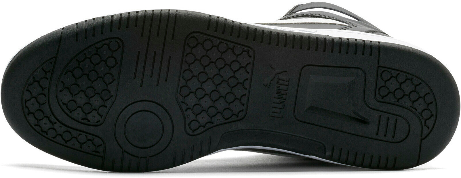 Кеды PUMA Rebound Layup Sl, полнота F, размер 9,5 UK, черный, белый — фото 1