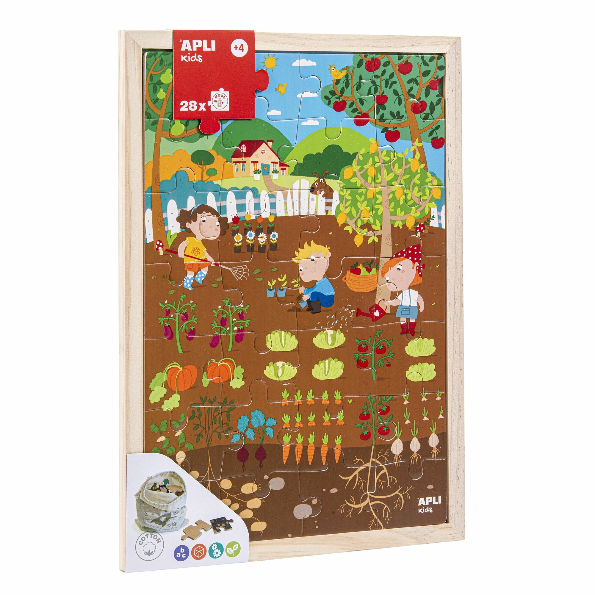 Пазл из дерева "На даче", Apli kids, Испания