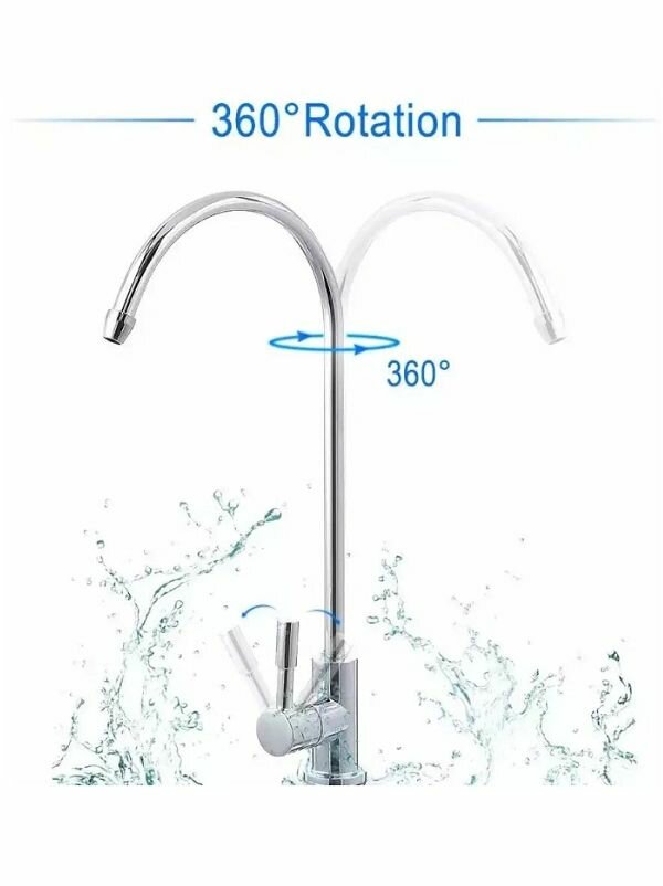 Кран для фильтра для воды №6 подходит для обратный осмос Гейзер Аквафор Барьер Атолл