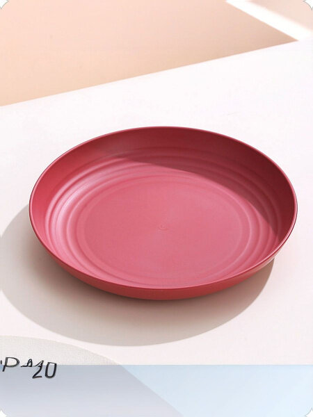 Тарелка 22.5 см 1 шт коричнево-красный