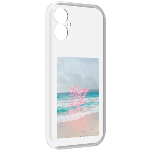 Чехол MyPads красивый пляж для Tecno Spark 9 Pro \ Spark 9T задняя-панель-накладка-бампер