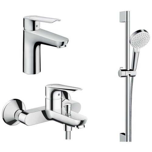 Душевой комплект hansgrohe Logis SET E 100 (c) 71178000+71415000+26532400, хром хром 1600 мм смеситель santek для ванны с душем хром найра душевой набор в комплекте экономичный расход воды