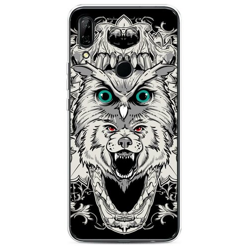 фото Силиконовый чехол "волко-сова" на huawei p smart z / хуавей п смарт z case place
