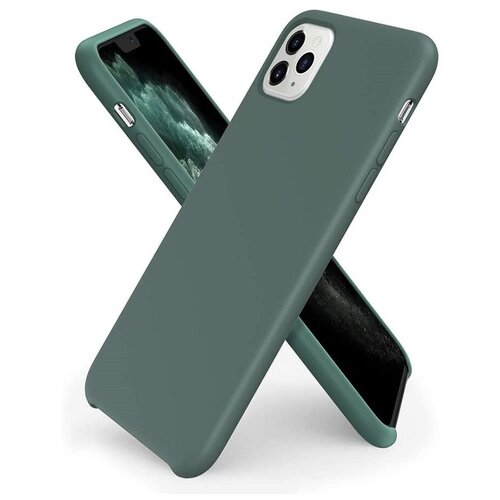 фото Чехол силиконовый для apple iphone 11 pro зеленый матовый full cover