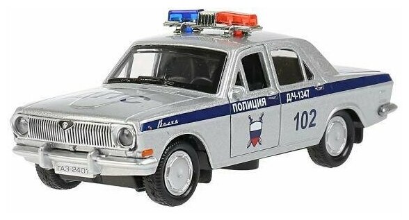Машинка металлическая ТехноПарк ГАЗ-2401 Волга. Полиция 12см 2401-12POL-SR