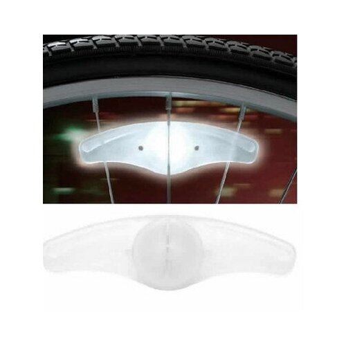 фото Фонарь безопасности на спицу колеса cat eye sl-ld120-ww orbit, корпус: прозрачн., лампа: белая, с батарейкой cateye