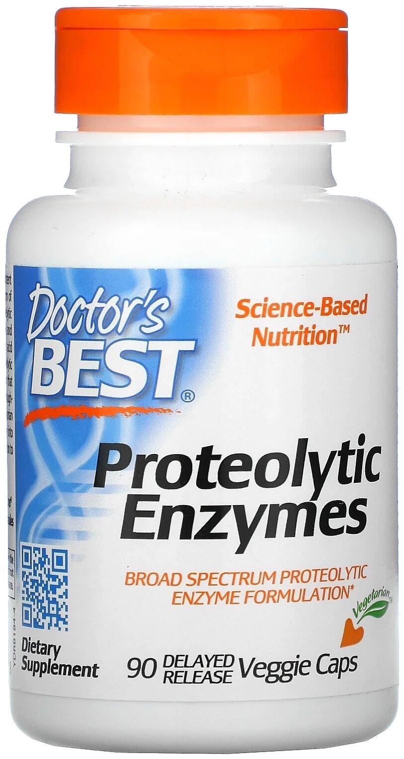 Капсулы Doctor's Best Proteolytic Enzymes вег. с отсроч. высв.