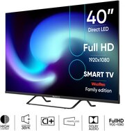 40" Телевизор Topdevice TV 40" FRAMELESS, FHD 1080p, Smart TV WildRed, графит