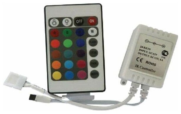 Ecola Контроллер 12V 72W 6A RGB c ИК пультом CRS072ESB (арт. 440749)