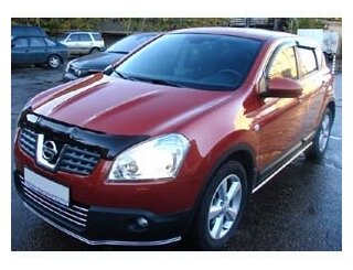 Дефлектор капота темный NISSAN QASHQAI/QASHQAI+2 2007-2009 / Ниссан Кашкай