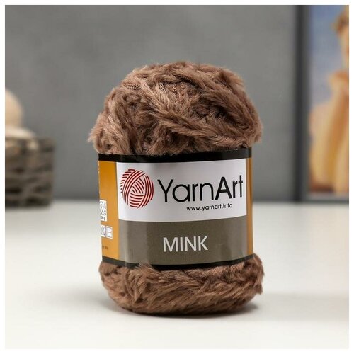 Пряжа YarnArt Mink, 100% полиамид, 75 м/50 гр, (332 какао)