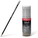 ErichKrause Набор чернографитных шестигранных карандашей с ластиком Megapolis HB 42 шт. (45486) белый/черный