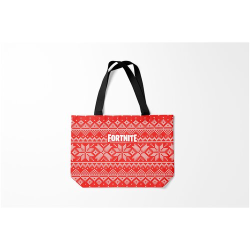 фото Сумка-шоппер / 46х35 см / геймерам / fortnite новогодний burnettie