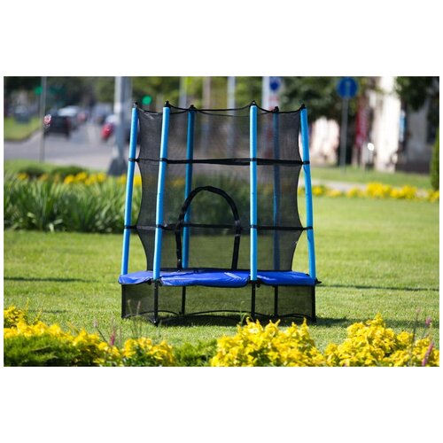 Батут Trampoline New 5 ft (1,52 м) с сеткой (Синий) детский батут с сеткой trampoline 8 ft красный