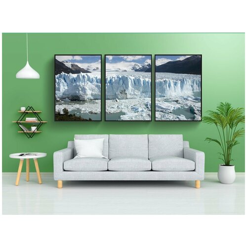 фото Набор модулных постеров для интерьера "аргентина, ледник, лед" 60x90 см. в тубусе, без рамки lotsprints