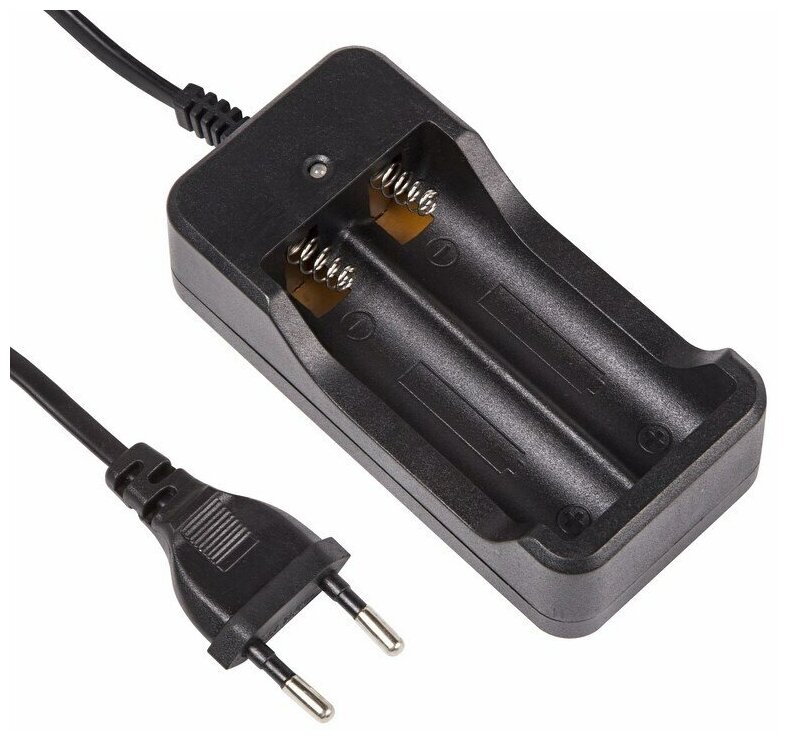 Универсальное зарядное устройство для Li-ion аккумуляторов 18650 (2 канала) + индикатор цвет: Черный