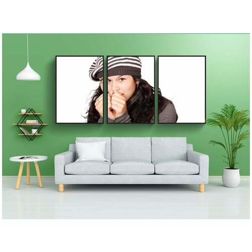 фото Набор модулных постеров для интерьера "девочка, холодный, заморозить" 60x90 см. в тубусе, без рамки lotsprints