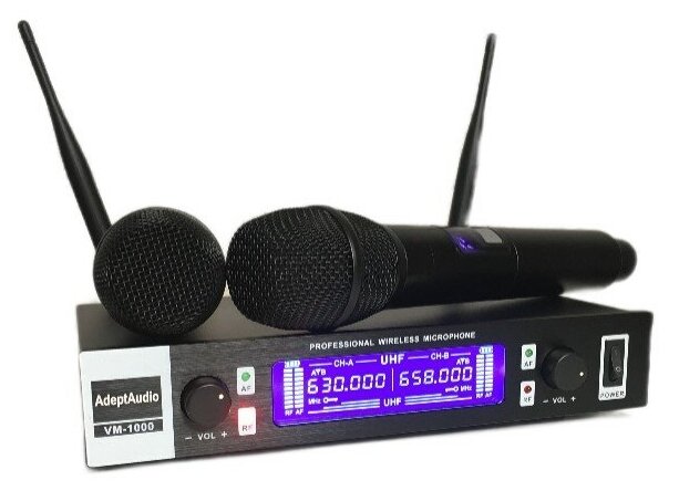 Вокальная радиосистема для живого вокала AdeptAudio VM-1000 черный