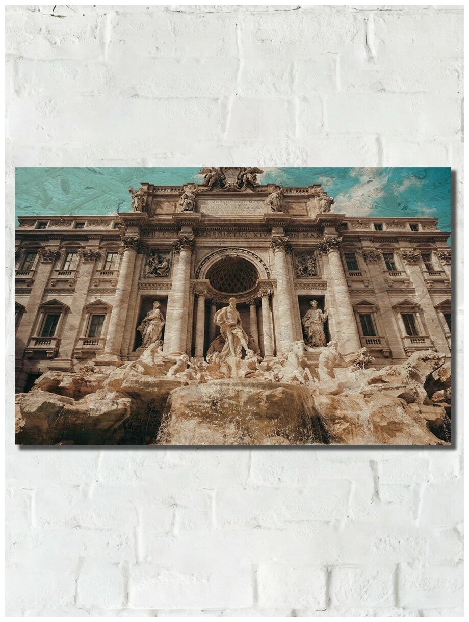 Картина интерьерная на рельефной доске Достопримечательности (италия, милан, венеция, интерьер, доски, бар) - 4669
