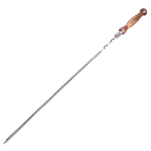 Шампур с деревянной лакированной ручкой, 700 х 10 х 3 мм (3 шт)