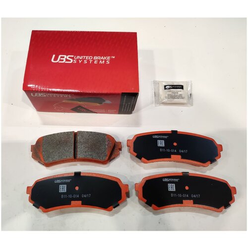 UBS B1110014 Колодки тормозные для LEXUS LX 98/08; LEXUS RX 03/08; TOYOTA LAND CRUISER 10 компл. 4 шт.