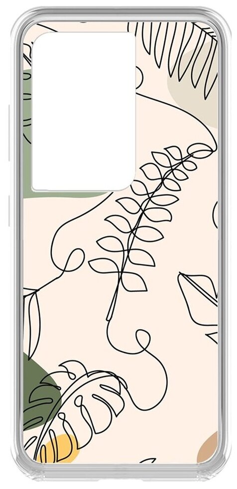 Чехол-накладка Krutoff Clear Case Женский день - Линия весны для Samsung Galaxy S21 Ultra (G998)