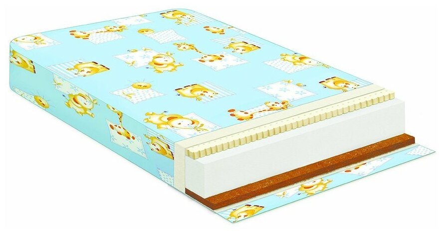 Детский матрас Баюшка ортопедический двусторонний беспружинный 120x60 см