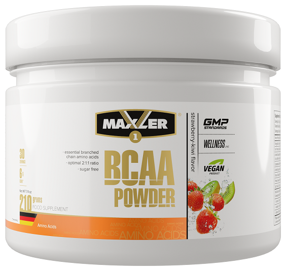 Аминокислотный комплекс Maxler BCAA Powder EU, клубника-киви, 210 гр.