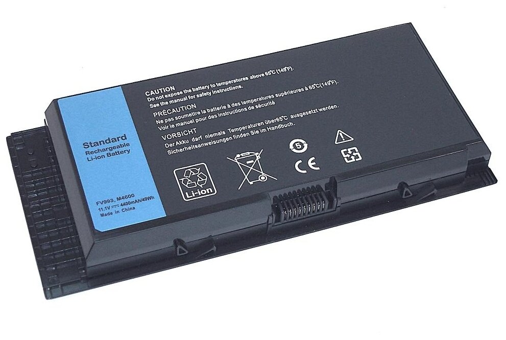 Аккумуляторная батарея для ноутбука Dell M4600 11.1V 5200mAh черная OEM