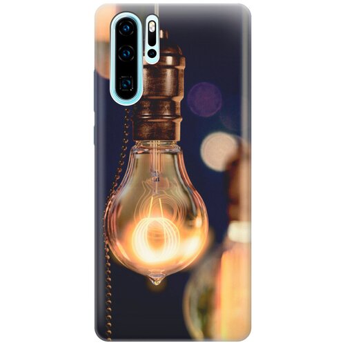фото Силиконовый чехол на huawei p30 pro / хуавей п30 про с эффектом блеска "ретро-лампа gosso