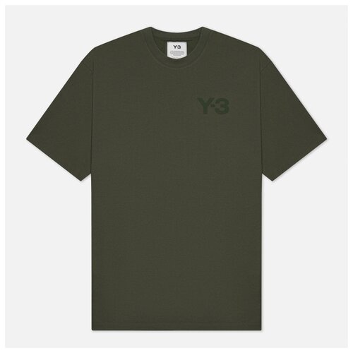 фото Мужская футболка y-3 classic chest logo y-3 зелёный , размер s