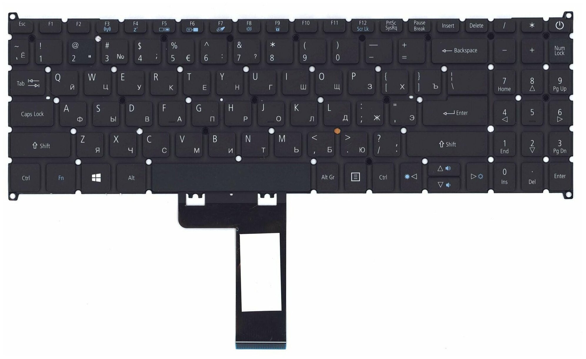 Клавиатура для ноутбука Acer Swift 3 SF315-51 черная с подсветкой