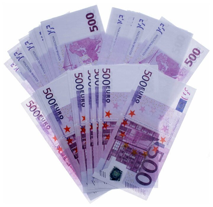 Сувенирная пачка денег "500 евро" — фото 1