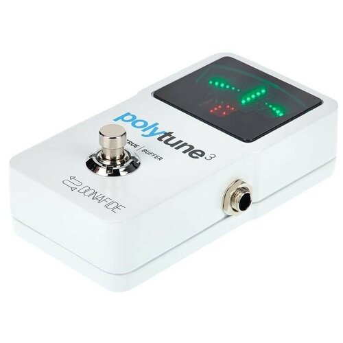 TC Electronic Polytune 3 Mini педальный тюнер в уменьшенном корпусе, цвет белый