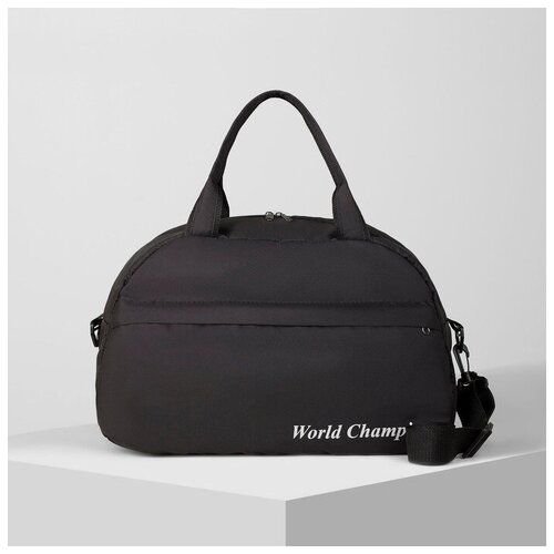 фото Сумка спортивная на молнии, наружный карман, цвет чёрный mikimarket