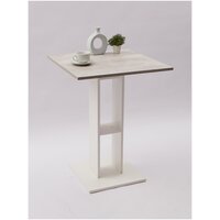Обеденный стол CAPRI-60, бетон\белый, 60х60х78,5, VERAMENTE