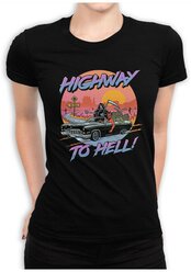 Футболка DreamShirts AC/DC - Highway to hell Женская Черная L