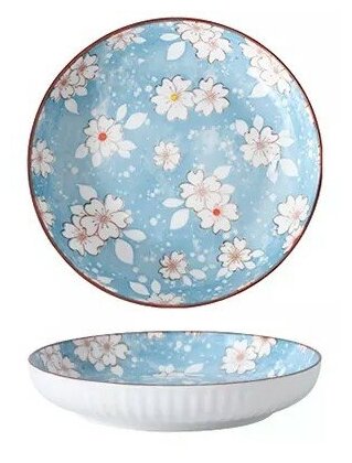 Тарелка Homium, Japanese Collection, цвет голубой, D18см