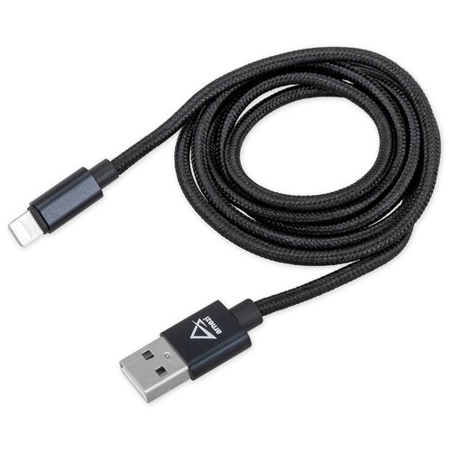 Кабель ARNEZI USB - Lightning, 1 м, 1 шт., черный дата кабель usb lightning iphone 6 7 8 x белый угловой 1м arnezi a0605031