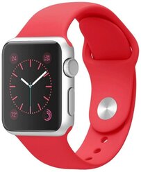 Ремешок силиконовый для Apple Watch 38/40мм (54), пурпурный, на кнопке