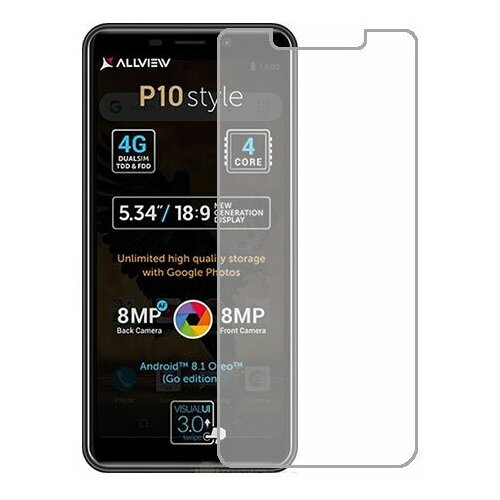 Allview P10 Style защитный экран Гидрогель Прозрачный (Силикон) 1 штука allview viva 1003g защитный экран гидрогель прозрачный силикон 1 штука