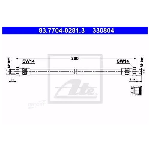 ATE 83770402813 Шланг тормозной