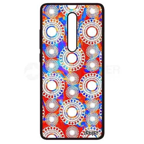 фото Противоударный чехол для мобильного // xiaomi mi 9t pro // "кружевной узор" цветок восточный, utaupia, красный
